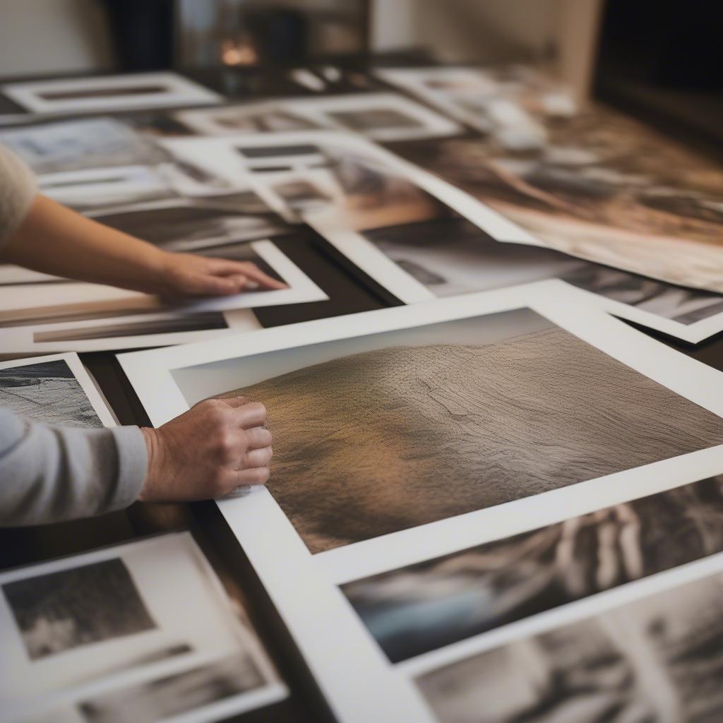 Choosing large prints for a gallery wall