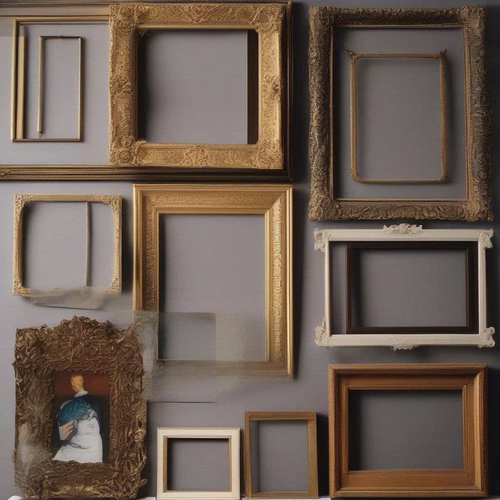 Selecting picture frames for a collage wall