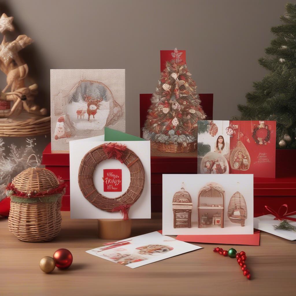 Christmas Cards with Wicker & Rattan Themes