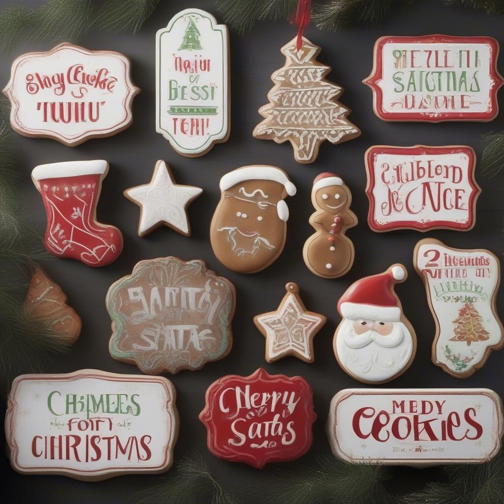 Different Styles of Christmas Cookie Signs