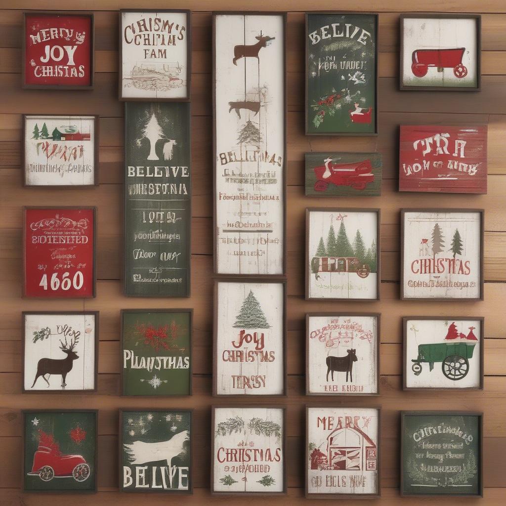 Variety of Christmas Farm Signs