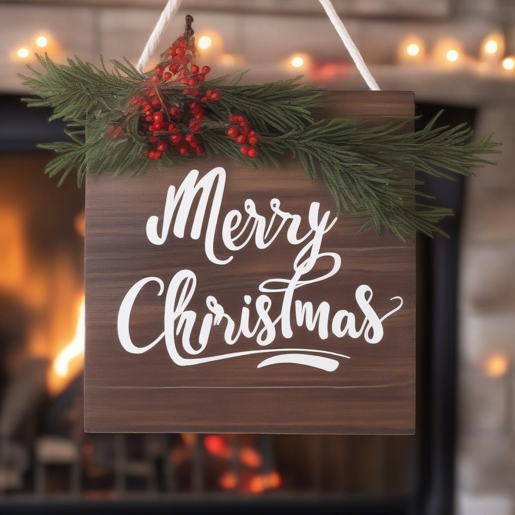 Rustic Farmhouse Christmas Hanging Sign