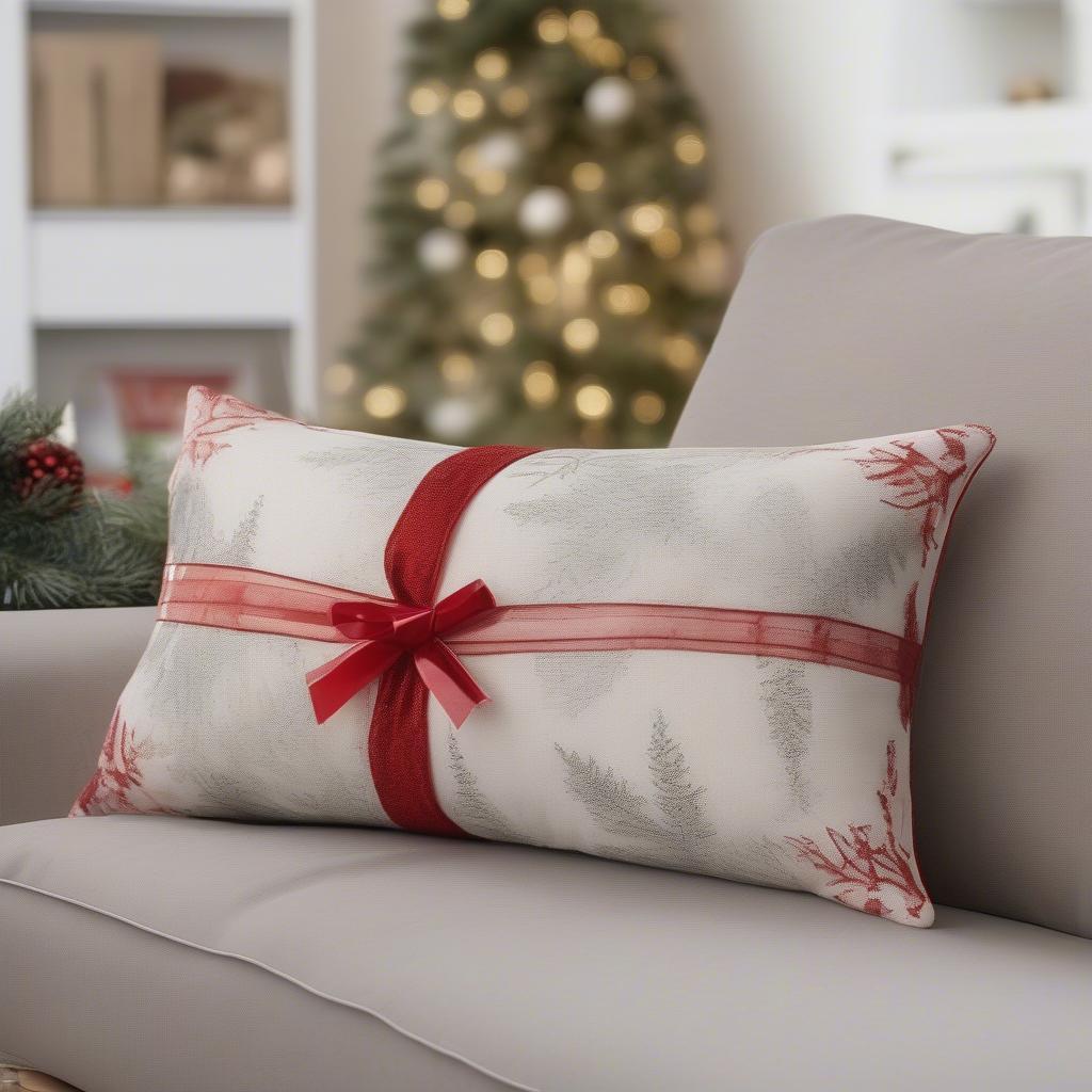 Christmas Lumbar Pillow as a Gift