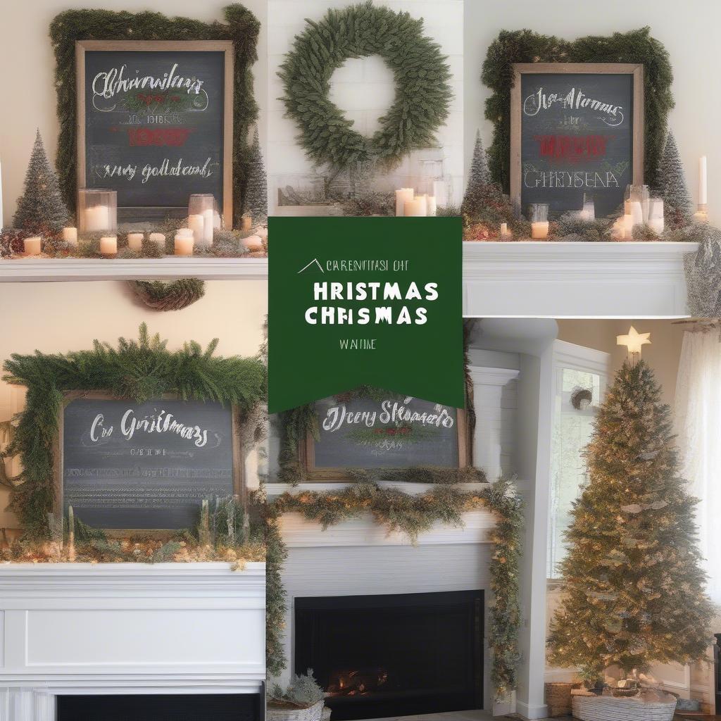 Christmas Mantle Sign Placement Ideas