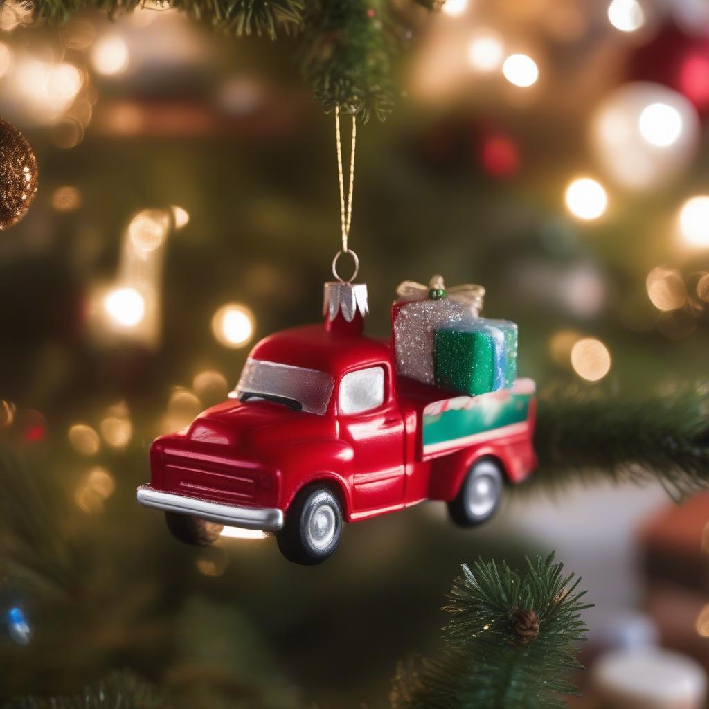 Christmas Old Red Truck Decor Ideas