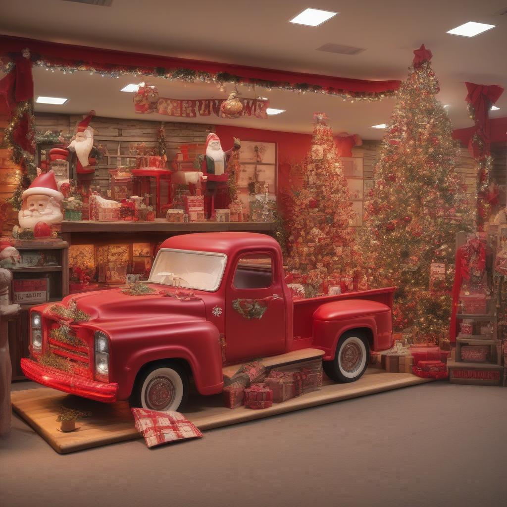 Christmas Old Red Truck Displays