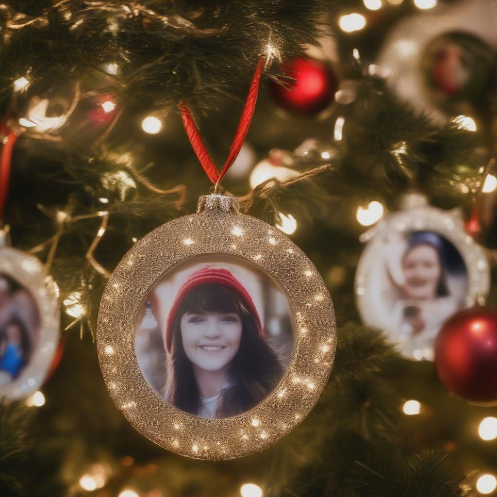 Christmas Photo Ornaments from Facebook Frames