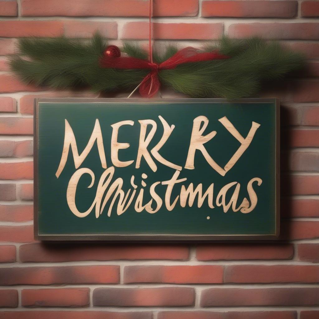 Rustic Wooden Christmas Shop Sign