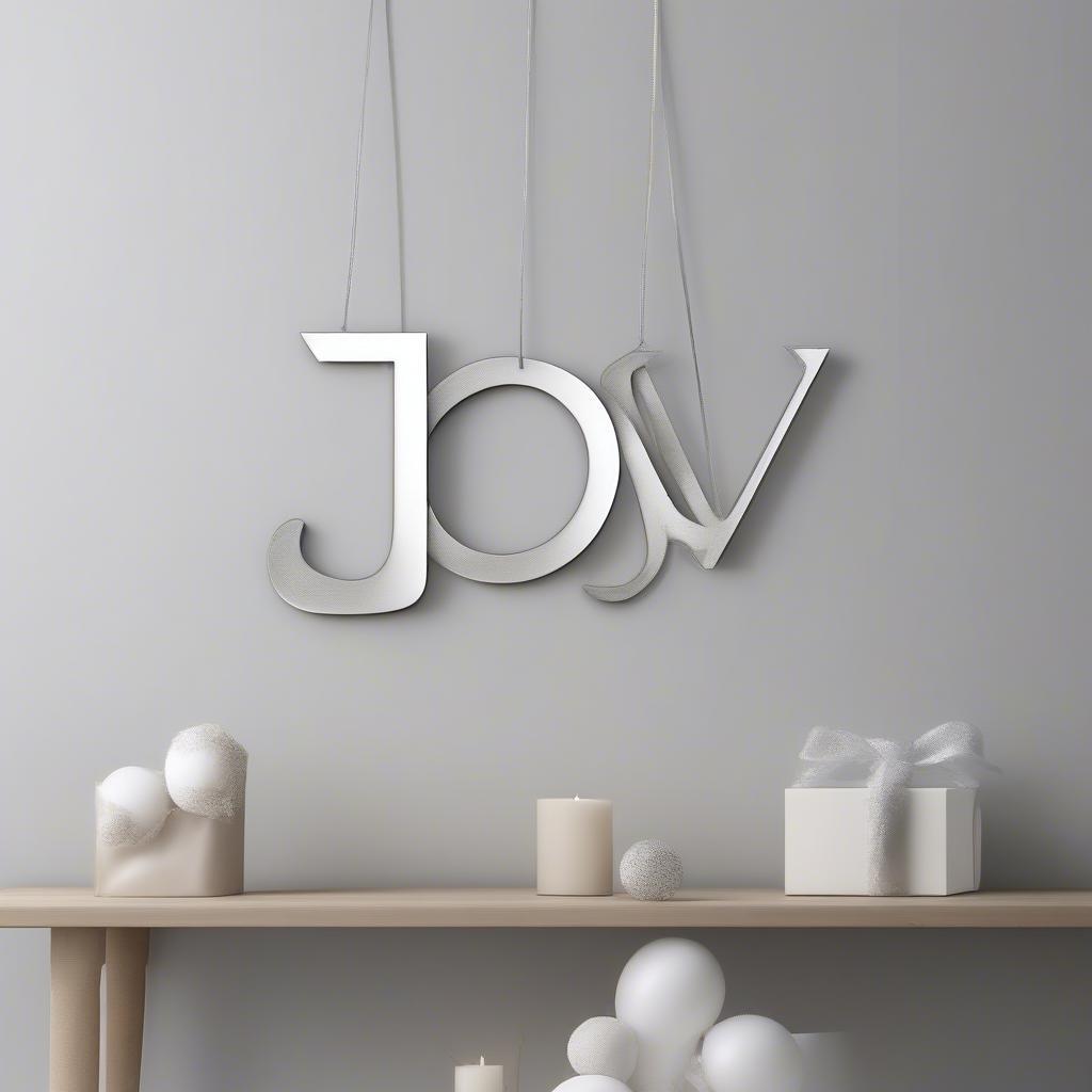 Modern Minimalist Christmas Sign Metal