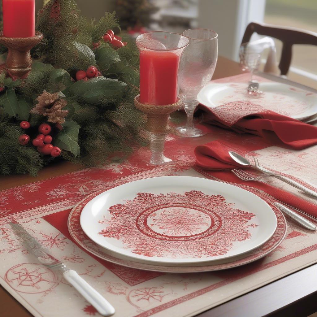 Christmas Themed Vinyl Placemats