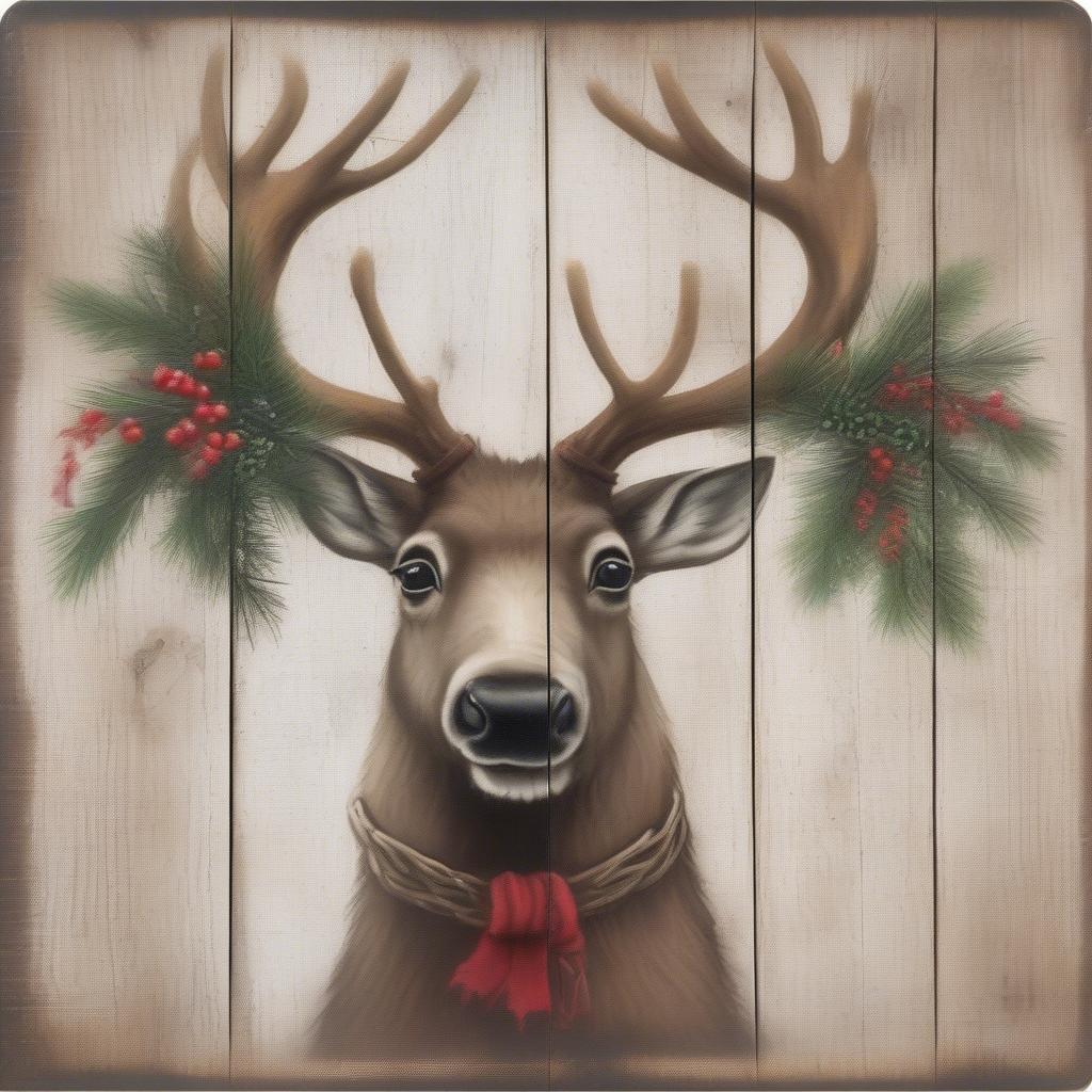 Rustic 24x36 Christmas Wall Art