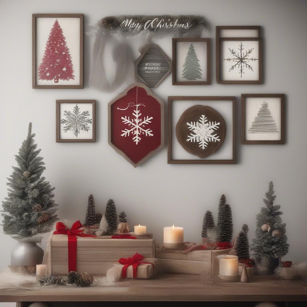 Christmas Wall Art Decor Ideas: Explore various styles and designs for festive wall decorations.