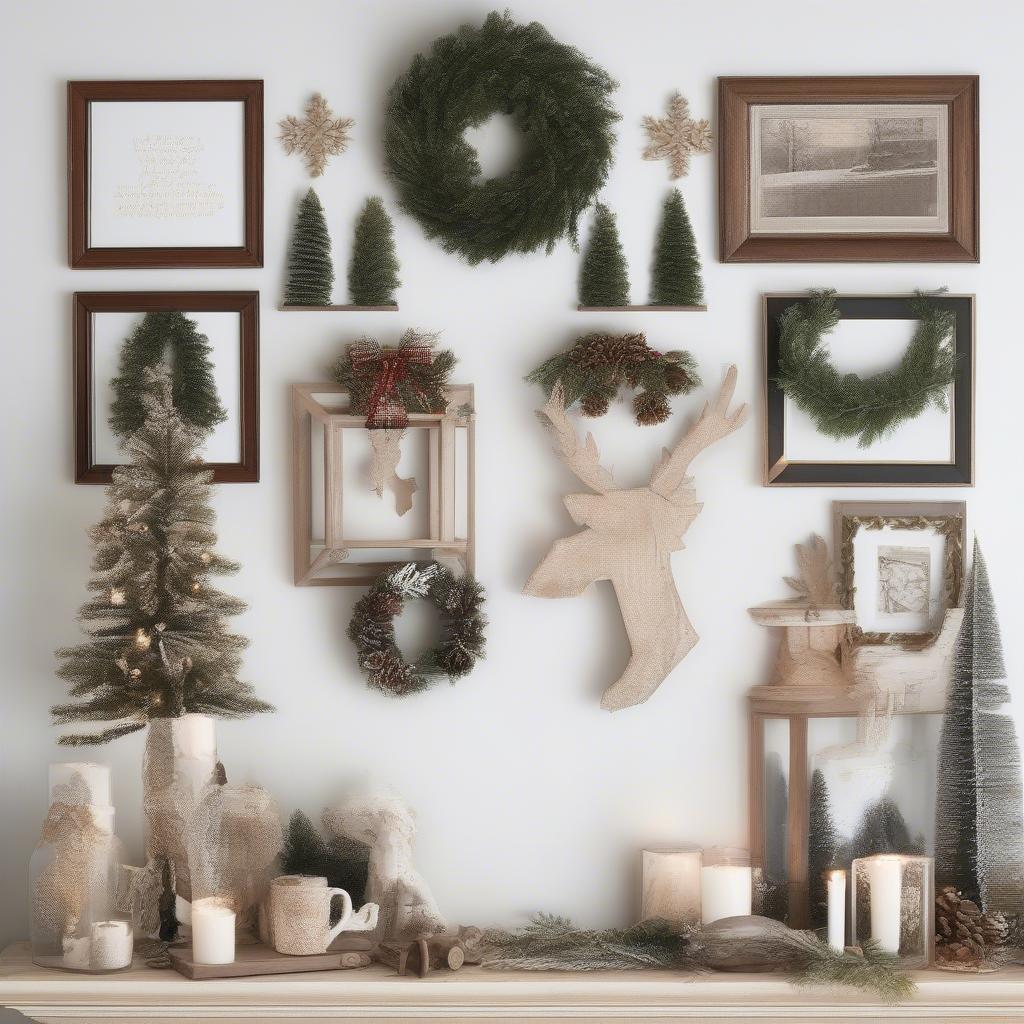 Christmas wall art display ideas