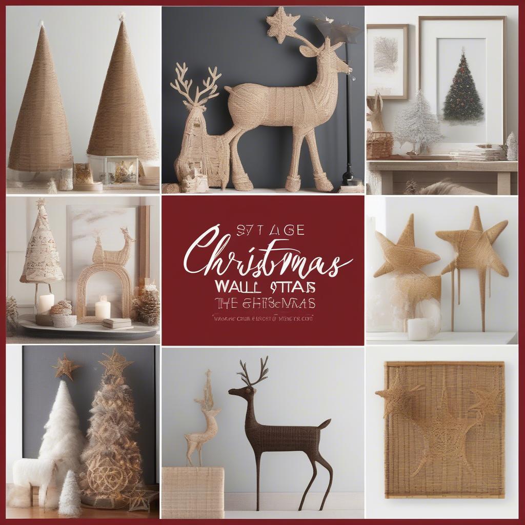 Variety of large Christmas wall art options available online.