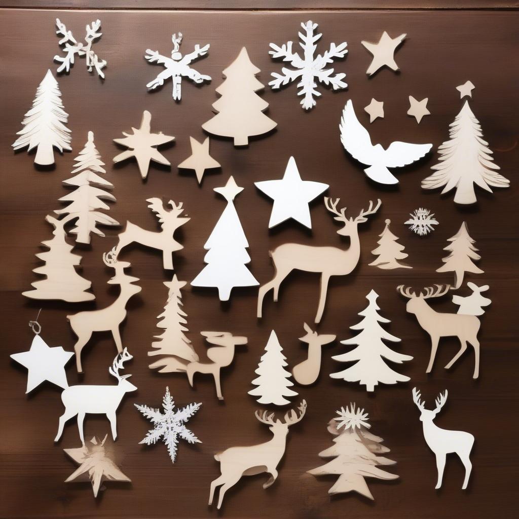 Variety of Christmas Wooden Cutouts