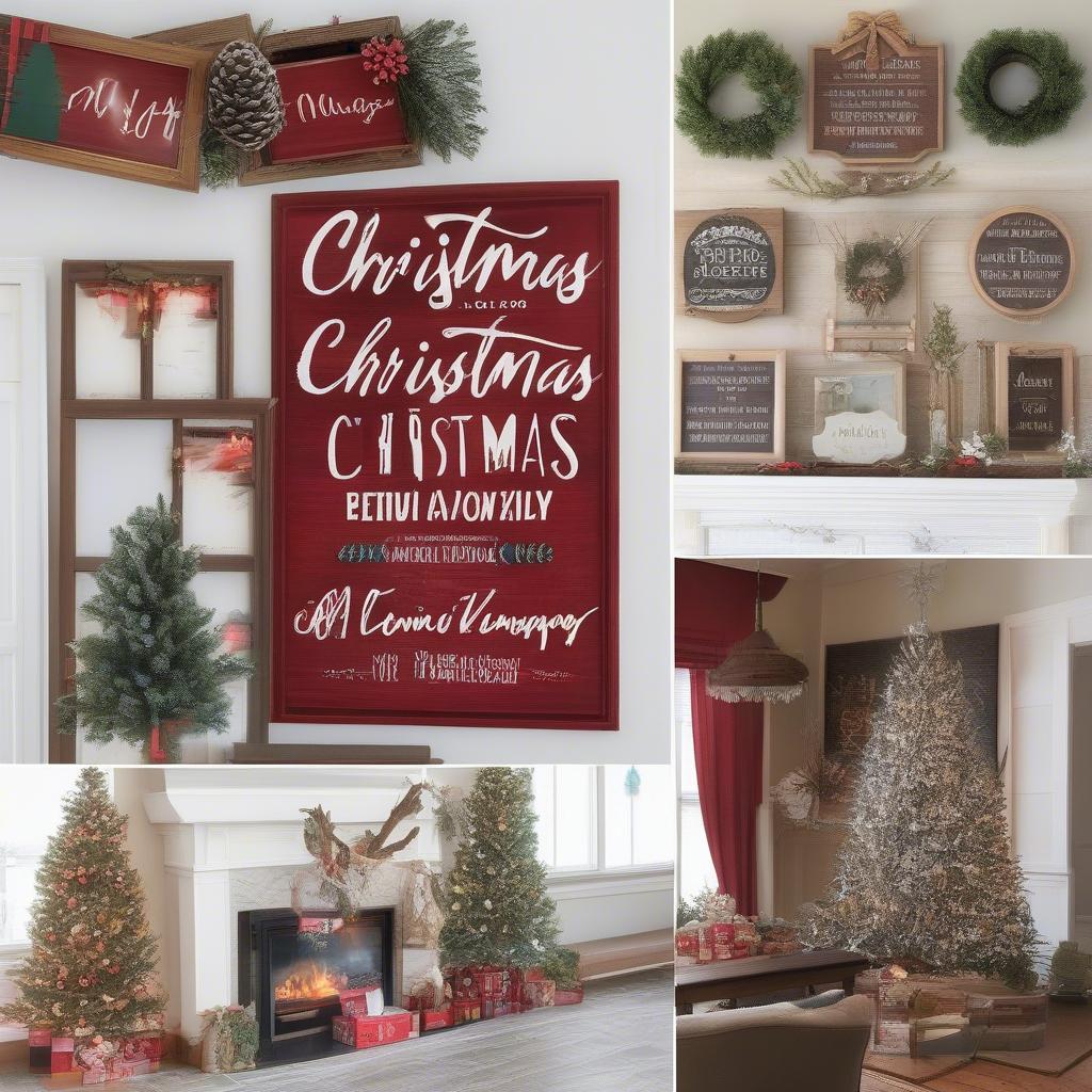 Christmas Wooden Sign Decor Ideas