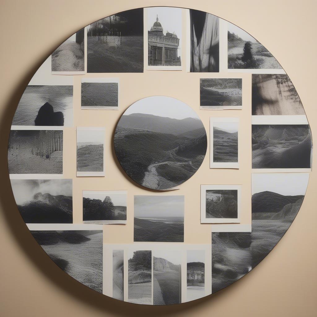 Creative Photo Arrangements in Circular Collage Frames