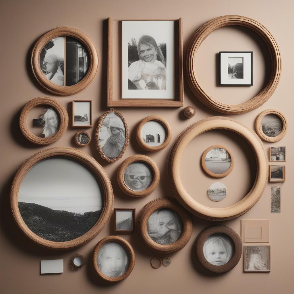 Variety of Circular Collage Frames