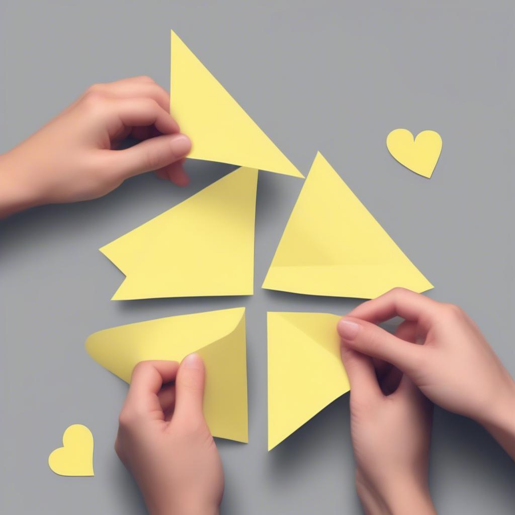 Classic Sticky Note Heart Folding Technique