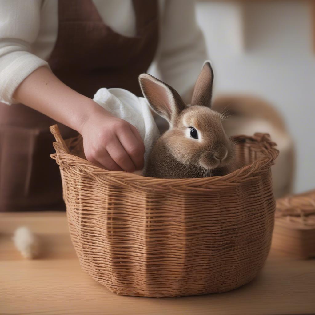 Cleaning and Caring for a Baker Bunny Wicker Basket