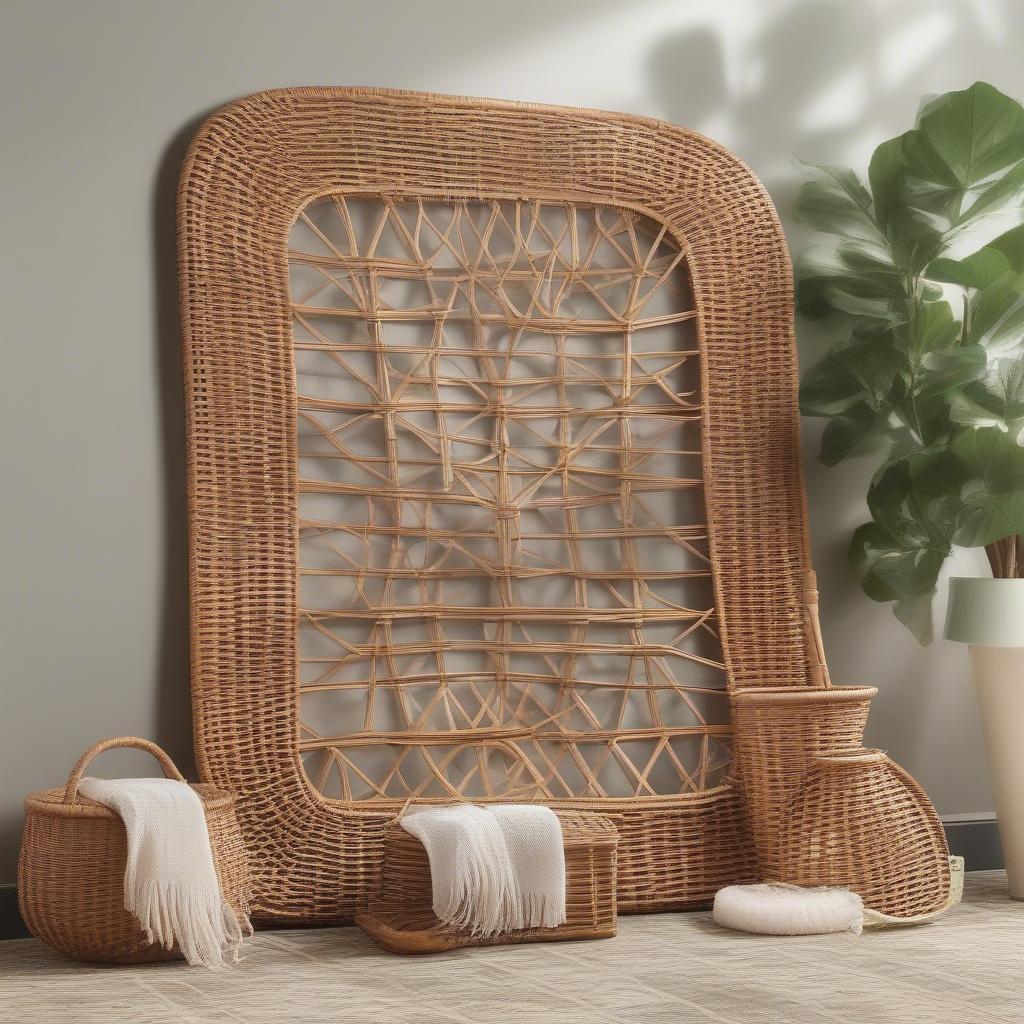 Cleaning and maintaining wicker and rattan wall decor framed items