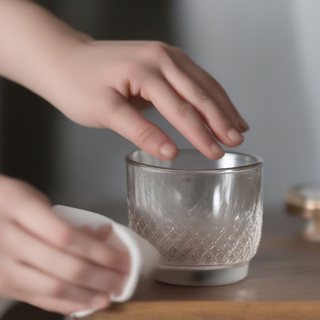 Cleaning mercury glass votives