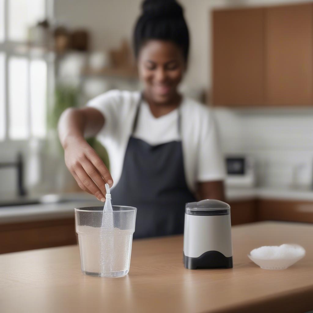 Cleaning a small tumbler and straw