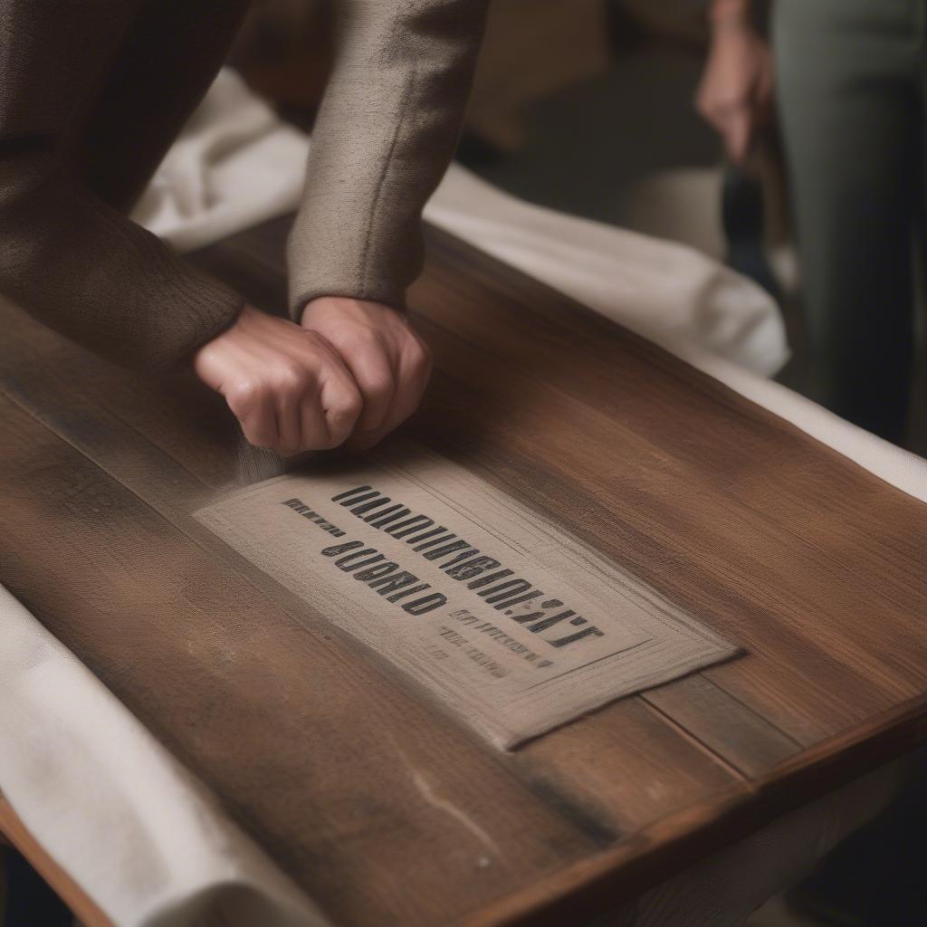 Cleaning a Vintage Wood Sign