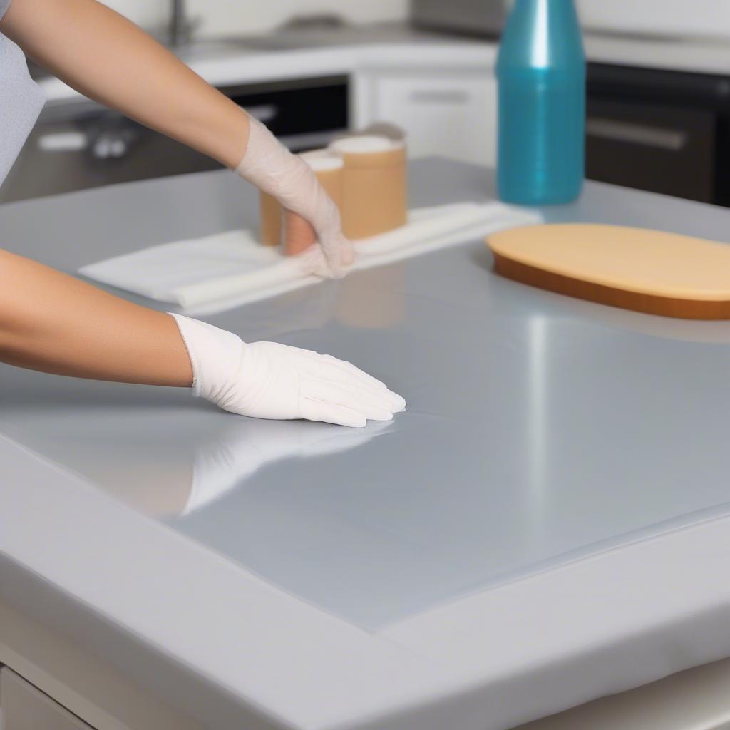 Cleaning a Vinyl Table Protector