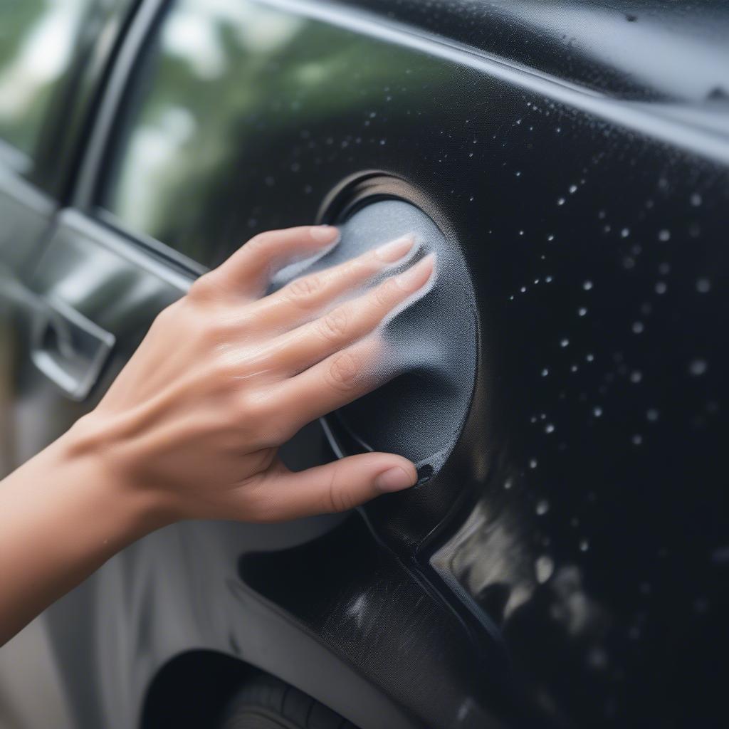 Cleaning Vinyl Wrap with Soap and Water