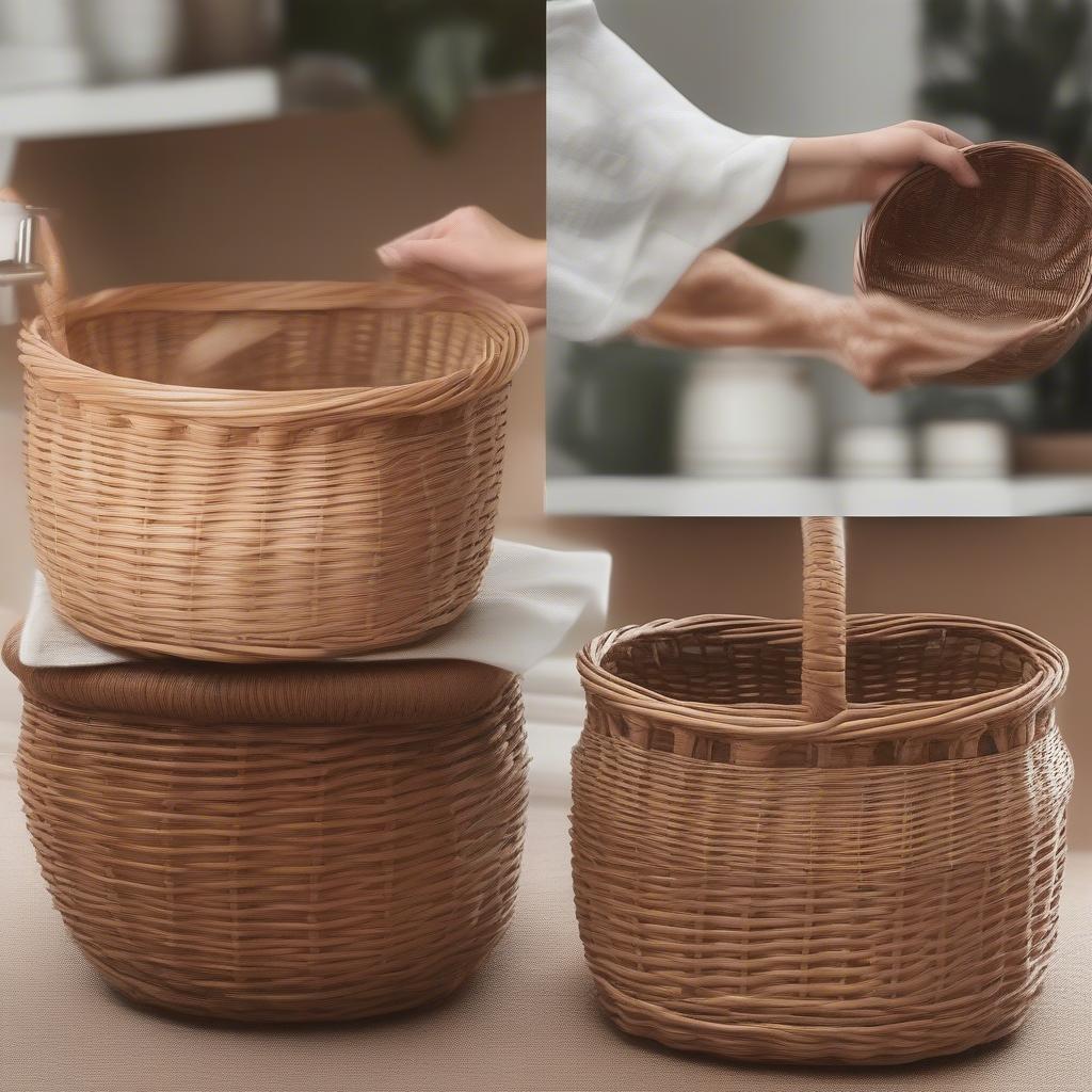 Cleaning a Wicker Basket