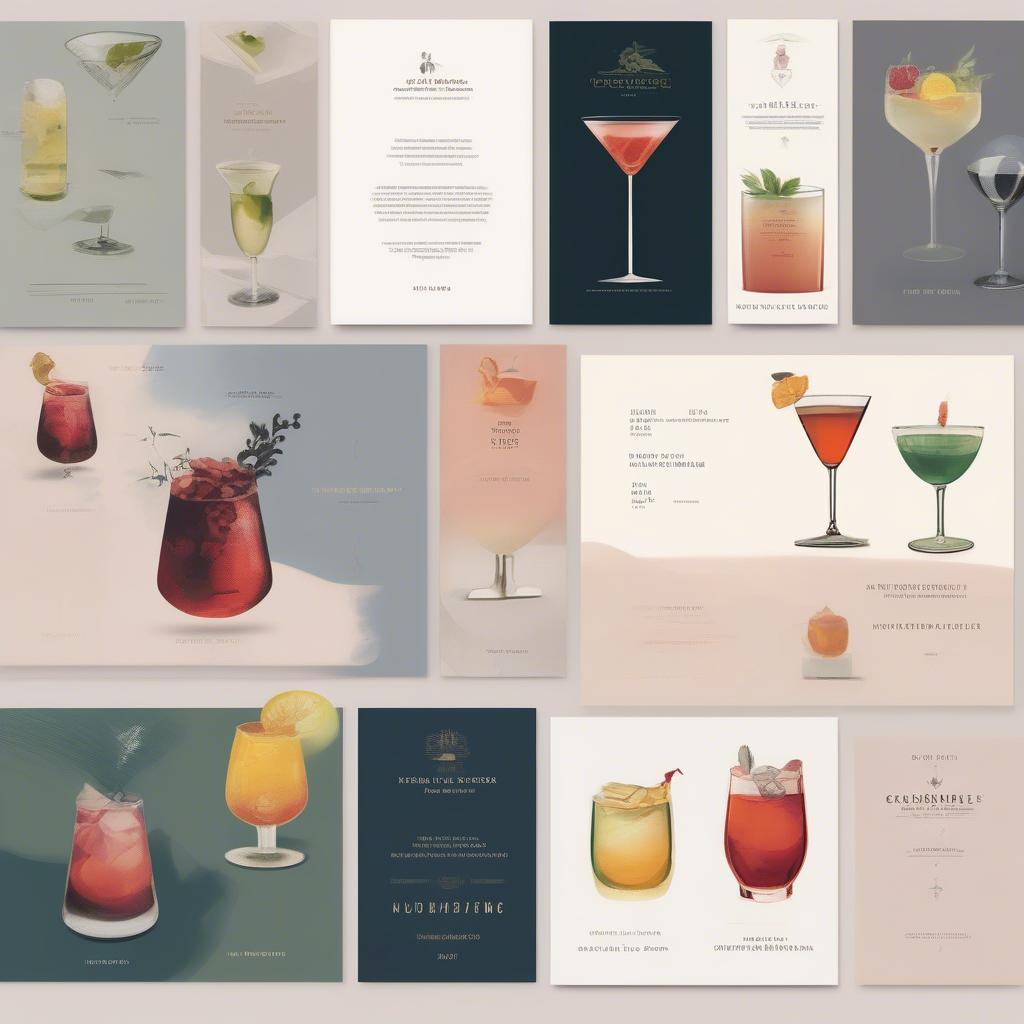 Elegant Cocktail Card Designs