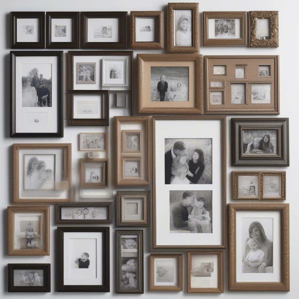 Variety of Collage Family Frames