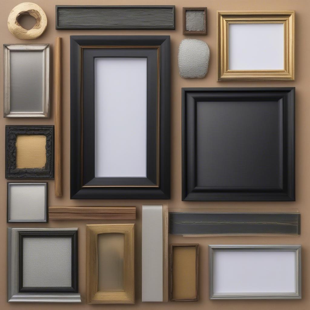 Variety of Collage Frame Materials and Finishes for Wall Display