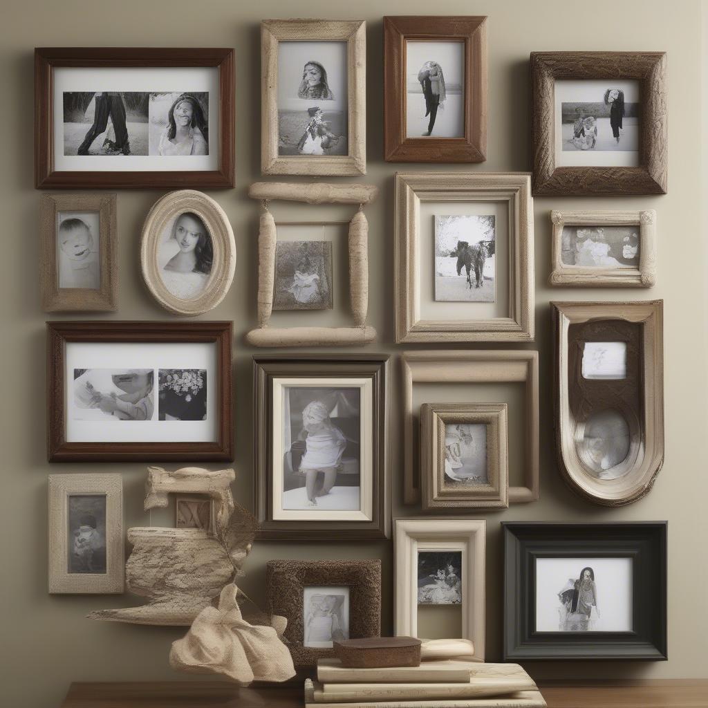 Collage Frames in Different Materials