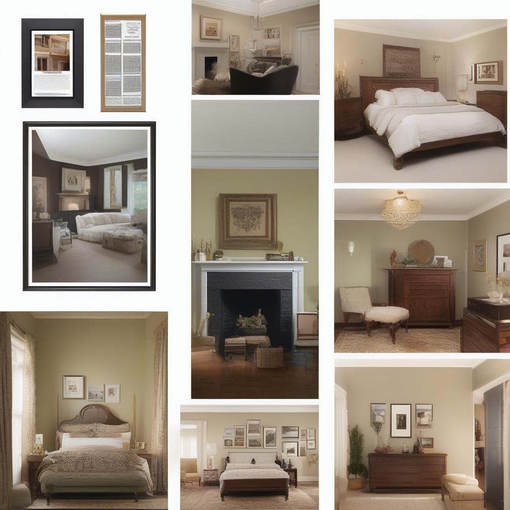 Collage picture frame placement ideas