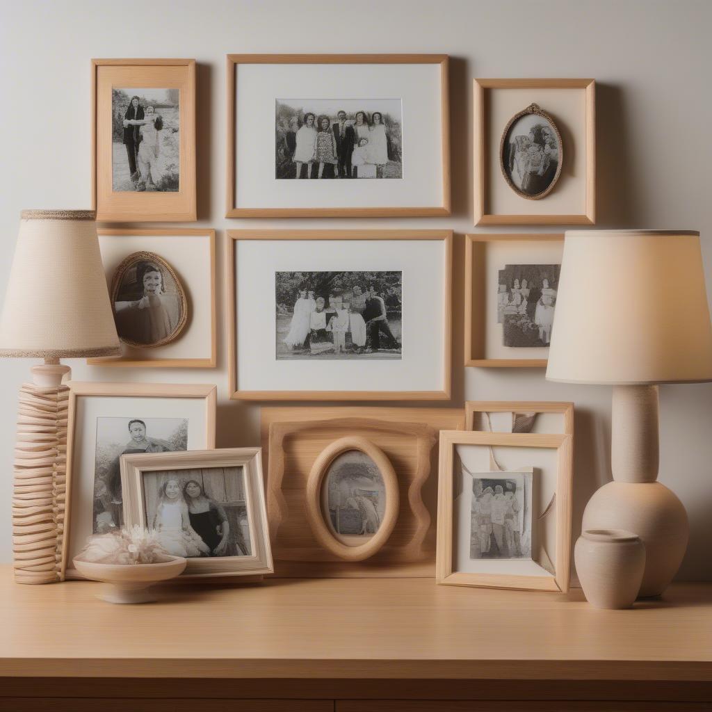 Collage Picture Frame Tabletop with Family Photos