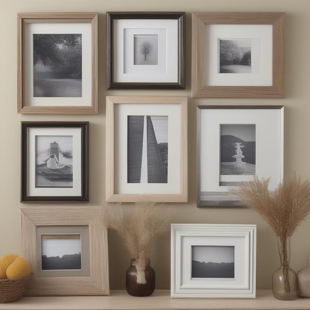 Collage Picture Frames with 3 Openings in Various Materials