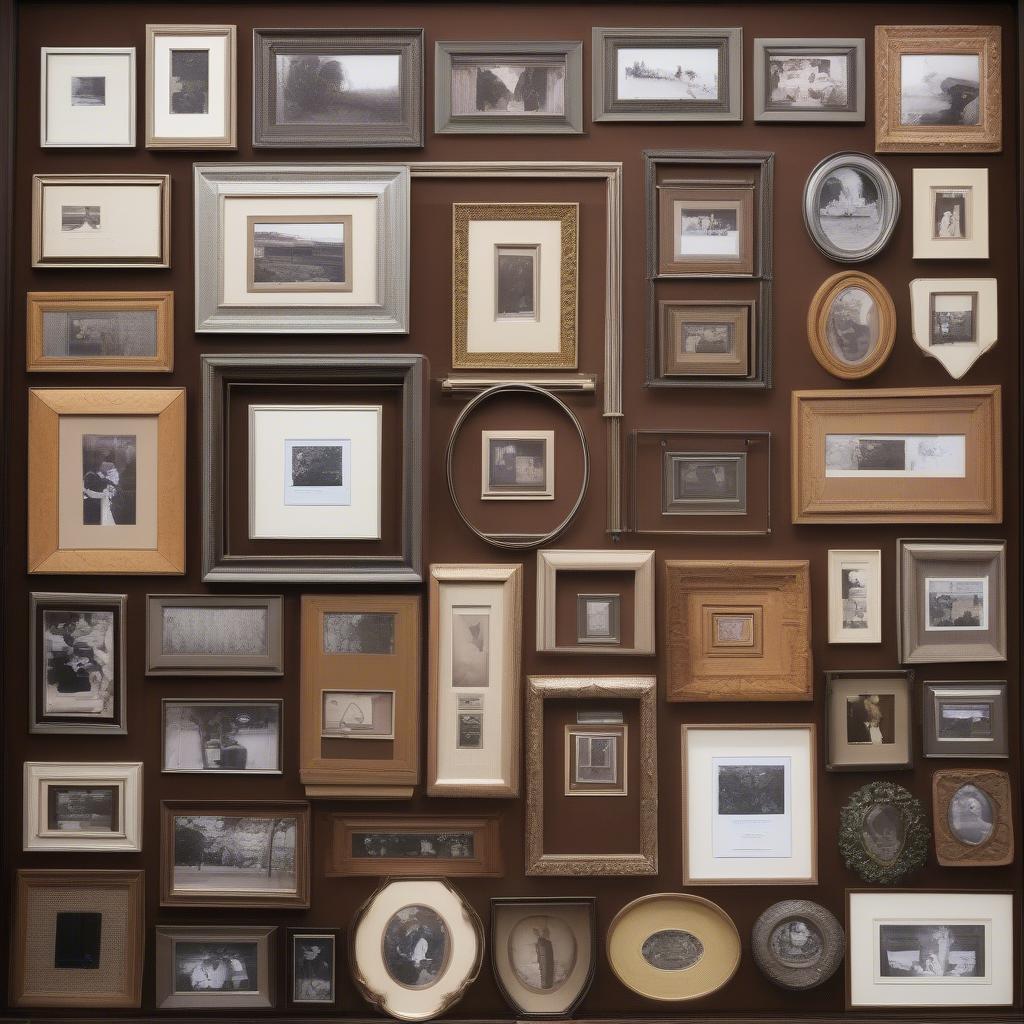 Variety of collage picture frames