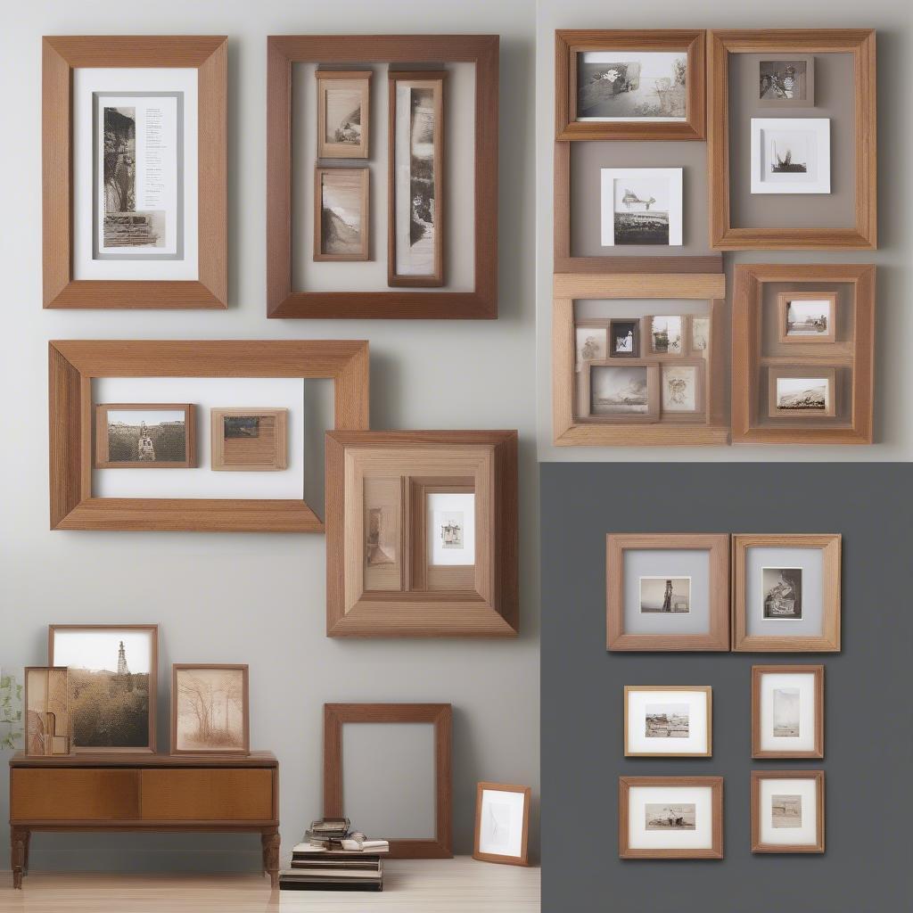 Variety of Collage Wooden Photo Frames