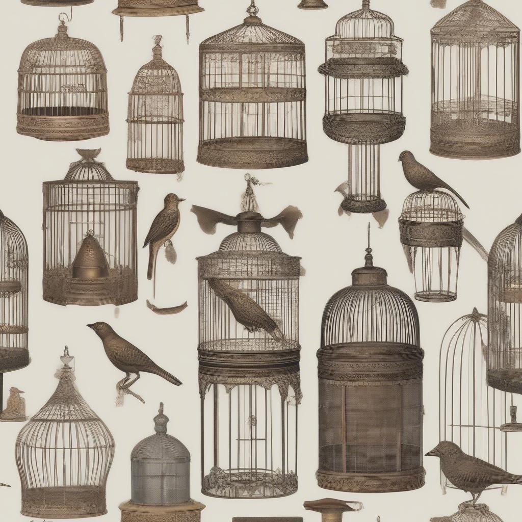 Collection of Antique Decorative Bird Cages