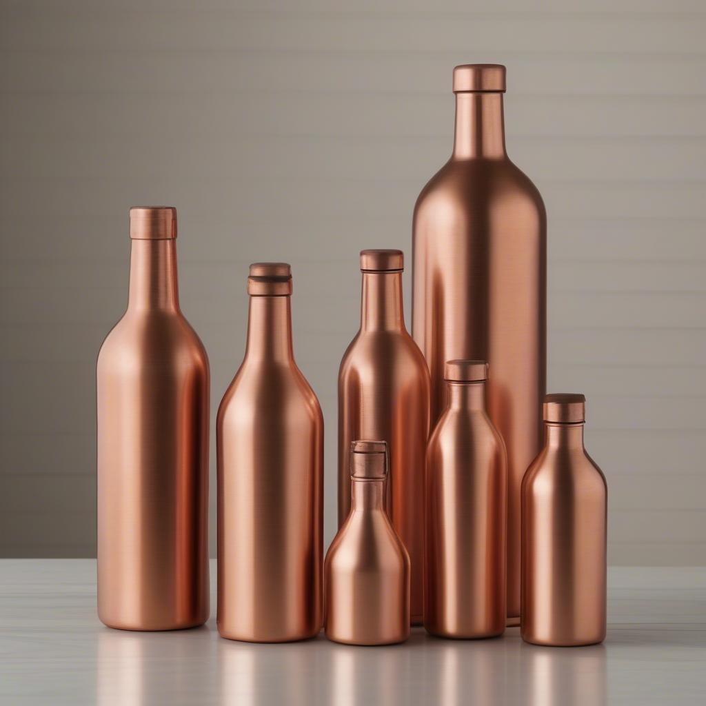 Different Sizes of Copper Bottles