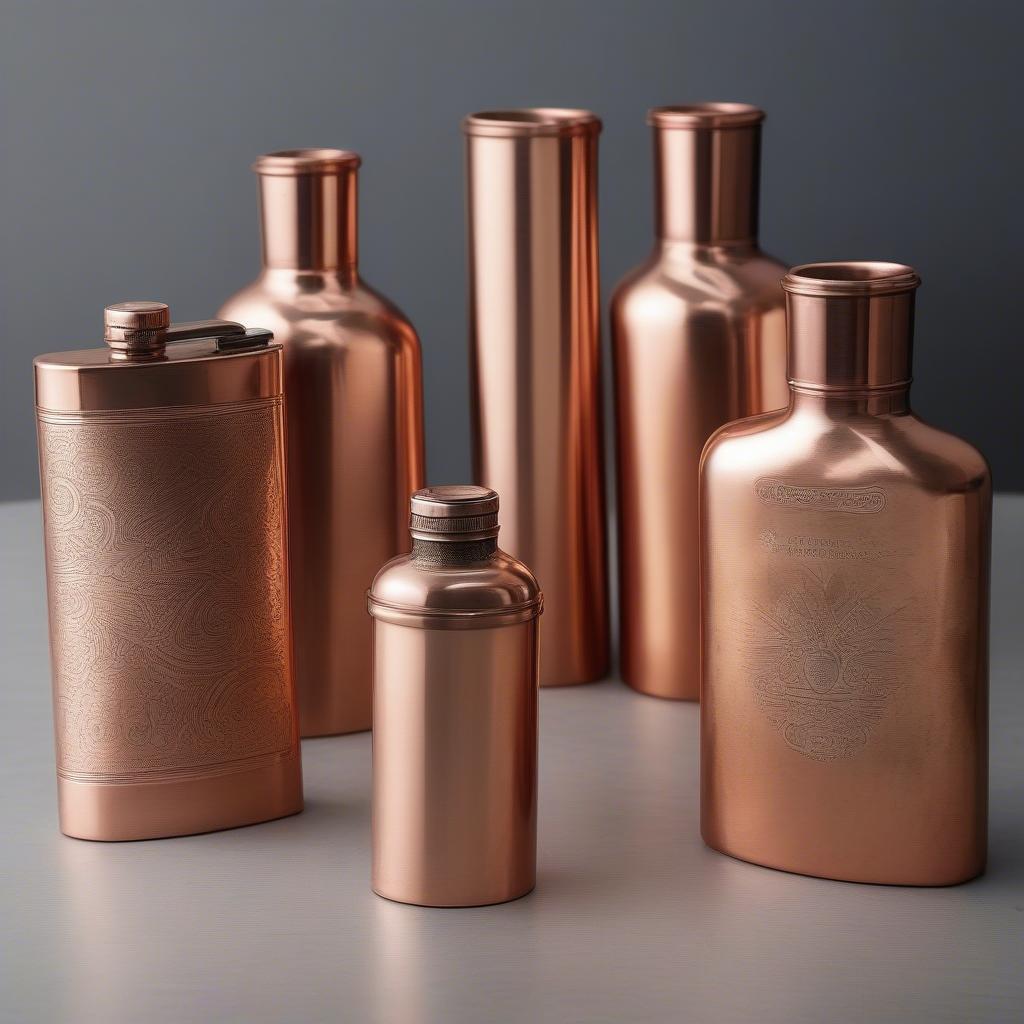 Variety of Copper Flasks for Sale