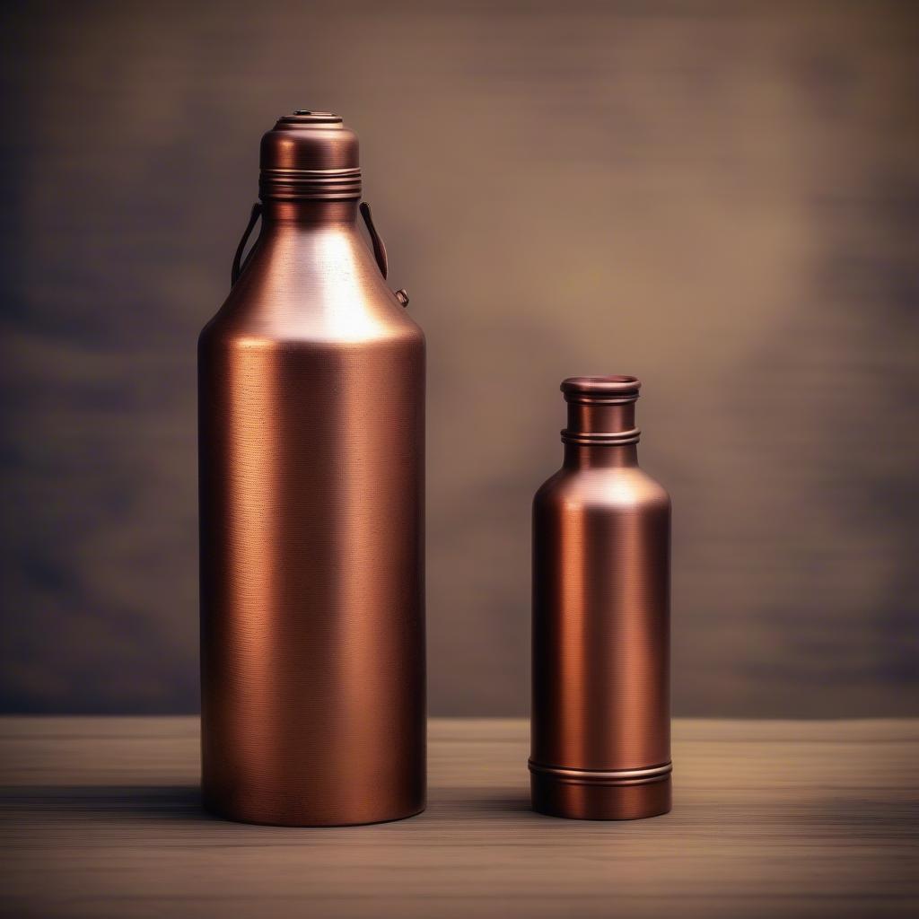 Antique Copper Water Bottle in Traditional Setting