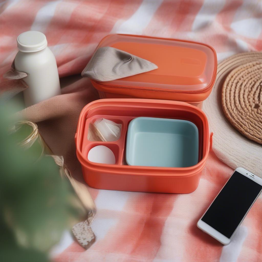 Coral Lunchbox in Lifestyle Setting