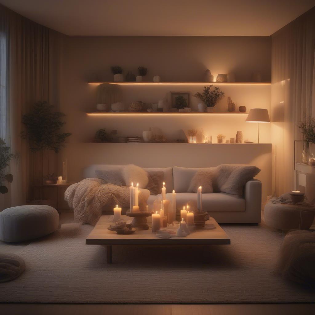 Cozy Candlelit Room Decor