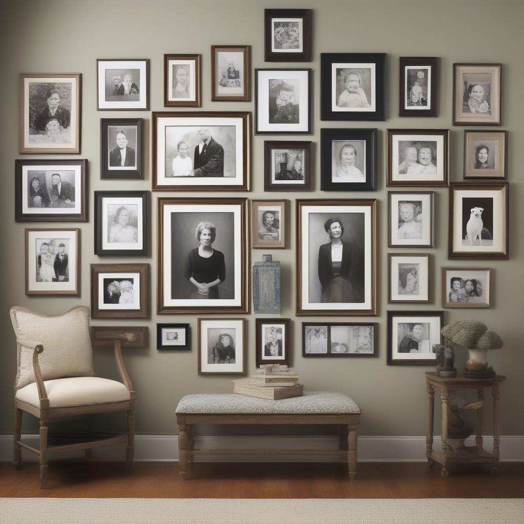 Creating a Gallery Wall with Framed Portraits