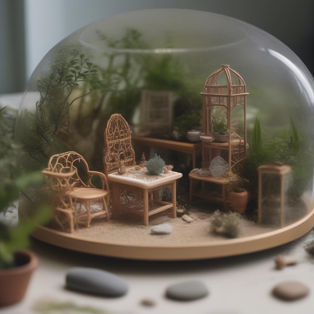 Creating a Miniature Landscape with Rattan Accessories