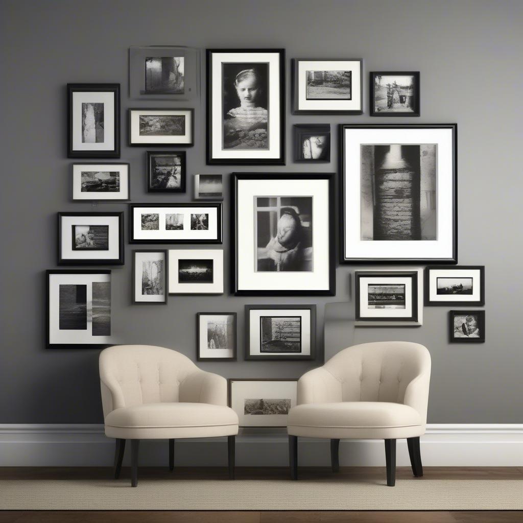 Creating a focal point in a picture frame collage wall