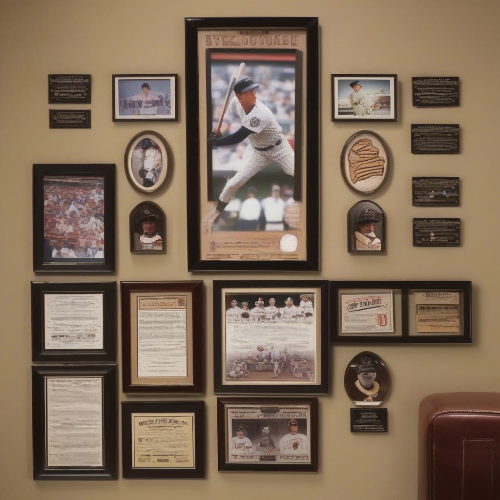 Examples of creative baseball picture frame displays